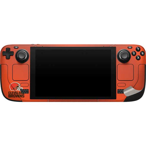 NFL Cleveland Browns Team Jersey Steam Deck Handheld Gaming Computer Skin