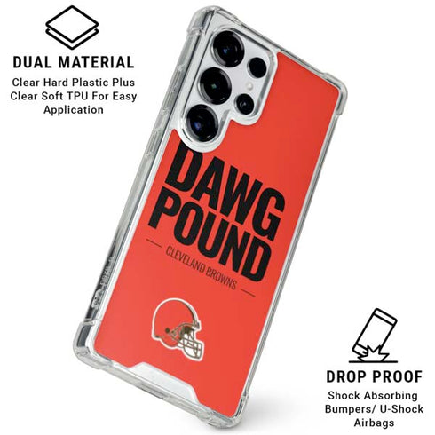NFL Cleveland Browns Team Motto Galaxy S25 Ultra Clear Case