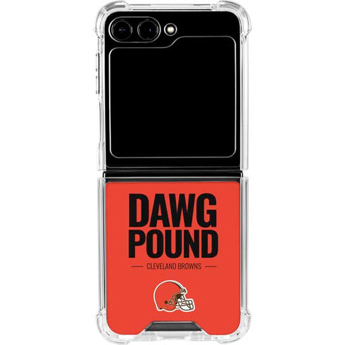 NFL Cleveland Browns Team Motto Galaxy Z Flip6 Clear Case