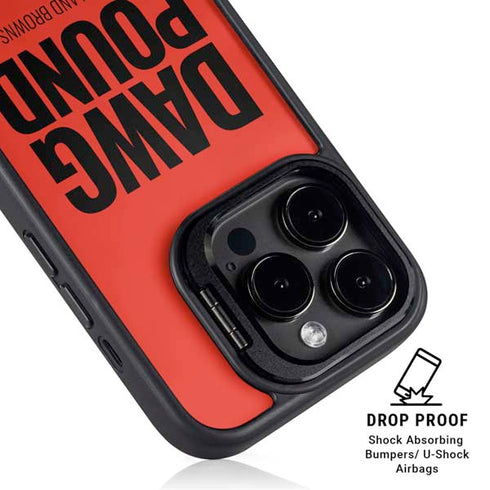 NFL Cleveland Browns Team Motto iPhone 14 Pro Kickstand Case