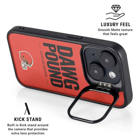 NFL Cleveland Browns Team Motto iPhone 15 Kickstand Case
