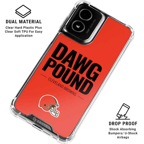 NFL Cleveland Browns Team Motto Moto G Power 5G (2024) Clear Case