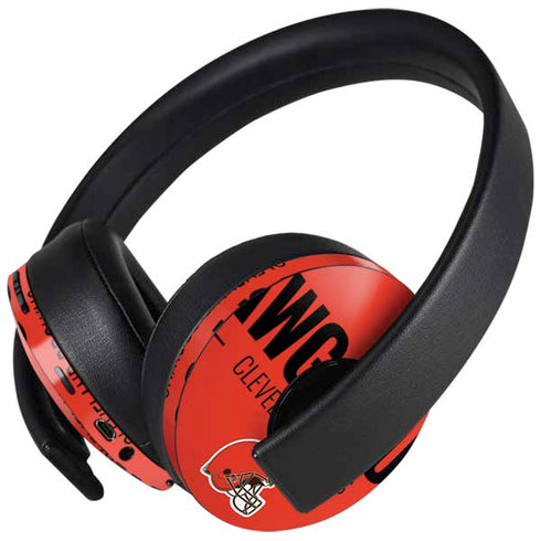 NFL Cleveland Browns Team Motto PlayStation 4 Gold Wireless Headset Skin