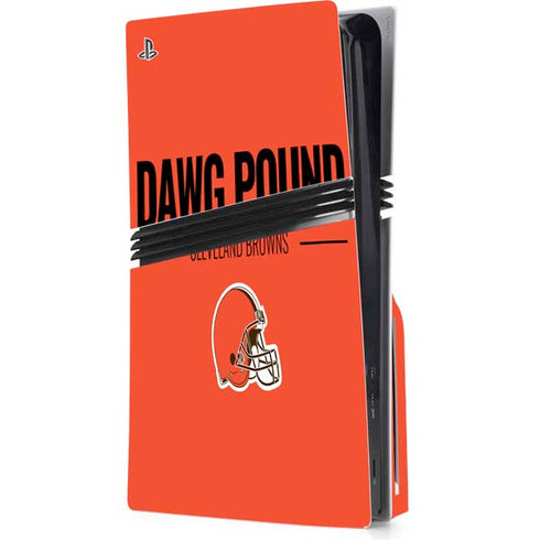 NFL Cleveland Browns Team Motto PS5 Pro Disk Console Skin