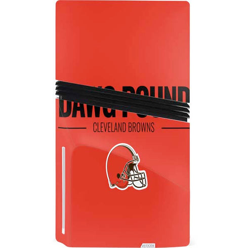 NFL Cleveland Browns Team Motto PS5 Pro Disk Console Skin