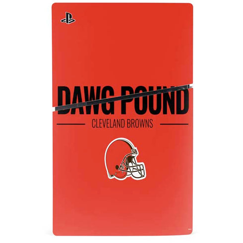 NFL Cleveland Browns Team Motto PS5 Slim Digital Edition Console Skin