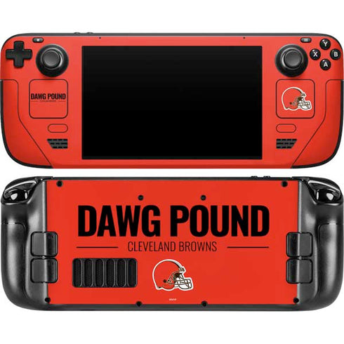 NFL Cleveland Browns Team Motto Steam Deck Handheld Gaming Computer OLED Skin