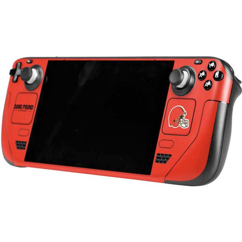 NFL Cleveland Browns Team Motto Steam Deck Handheld Gaming Computer OLED Skin