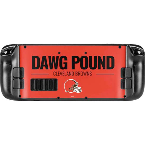 NFL Cleveland Browns Team Motto Steam Deck Handheld Gaming Computer OLED Skin