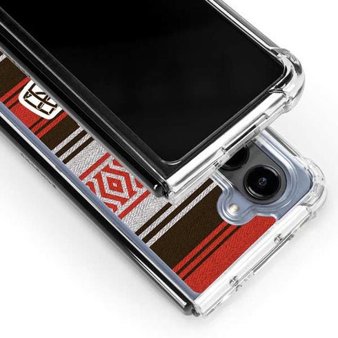 NFL Cleveland Browns Trailblazer Galaxy Z Fold5 5G Clear Case