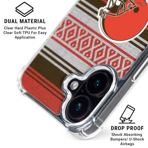 NFL Cleveland Browns Trailblazer iPhone 16 Plus Clear Case