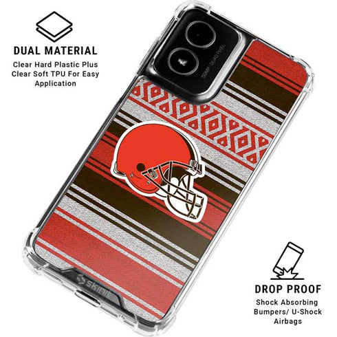 NFL Cleveland Browns Trailblazer Moto G Power 5G (2024) Clear Case