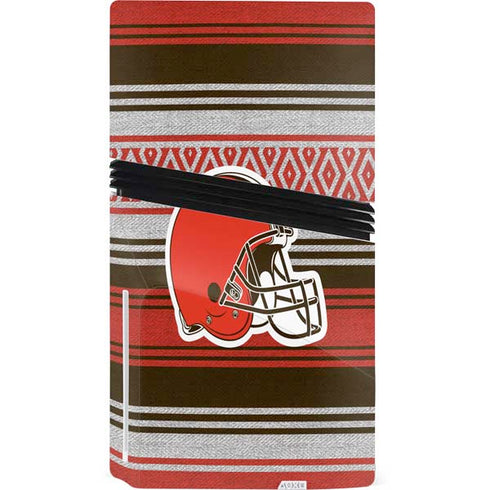 NFL Cleveland Browns Trailblazer PS5 Pro Disk Console Skin