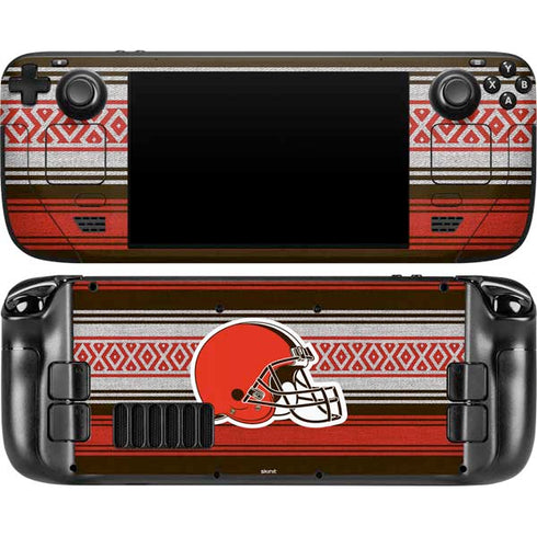 NFL Cleveland Browns Trailblazer Steam Deck Handheld Gaming Computer OLED Skin