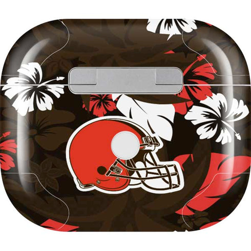 NFL Cleveland Browns Tropical Print Apple AirPods (3rd Gen 2021) Skin