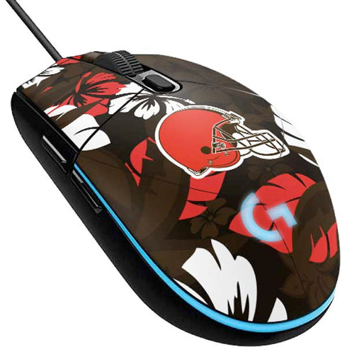 NFL Cleveland Browns Tropical Print G203 Prodigy RGB Wired Gaming Mouse Skin