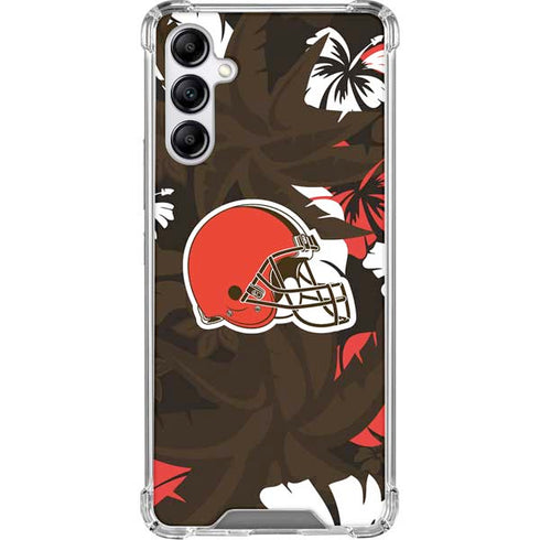 NFL Cleveland Browns Tropical Print Gabb Phone 4 Clear Case