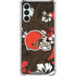NFL Cleveland Browns Tropical Print Galaxy A13 5G Clear Case