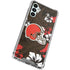 NFL Cleveland Browns Tropical Print Galaxy A13 5G Clear Case