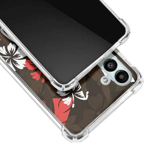 NFL Cleveland Browns Tropical Print Galaxy A13 5G Clear Case