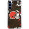 NFL Cleveland Browns Tropical Print Galaxy A35 5G Clear Case