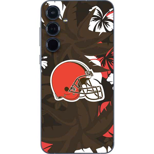 NFL Cleveland Browns Tropical Print Galaxy A35 5G Skin