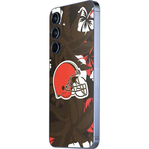NFL Cleveland Browns Tropical Print Galaxy A35 5G Skin