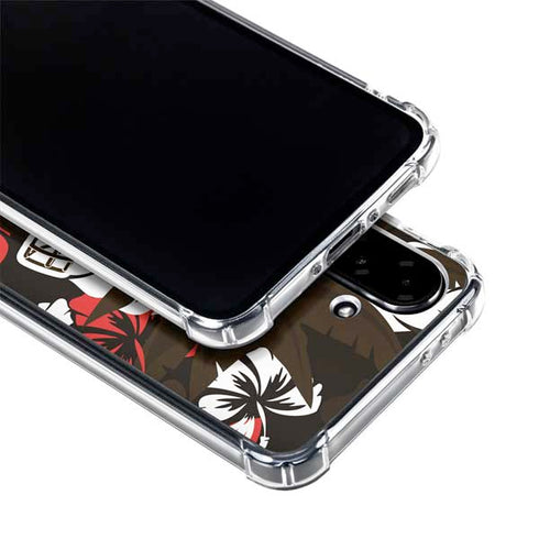 NFL Cleveland Browns Tropical Print Galaxy A36 5G Clear Case