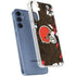 NFL Cleveland Browns Tropical Print Galaxy A55 5G Clear Case