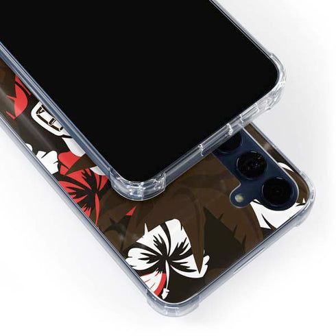 NFL Cleveland Browns Tropical Print Galaxy A55 5G Clear Case