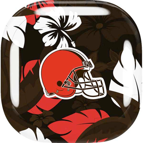NFL Cleveland Browns Tropical Print Galaxy Buds Live Skin