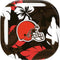 NFL Cleveland Browns Tropical Print Galaxy Buds Live Skin