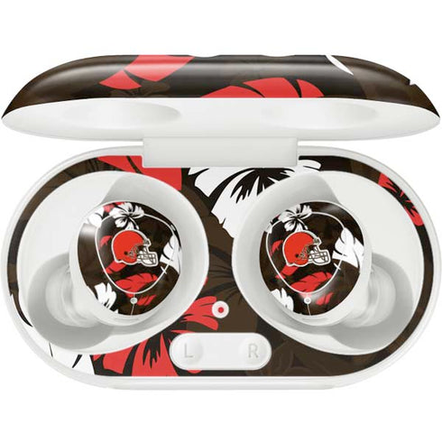 NFL Cleveland Browns Tropical Print Galaxy Buds Plus Skin