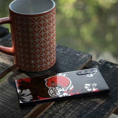 NFL Cleveland Browns Tropical Print Galaxy Note 10 Plus Skin