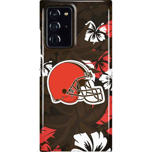 NFL Cleveland Browns Tropical Print Galaxy Cases