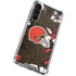 NFL Cleveland Browns Tropical Print Galaxy S24 FE Clear Case
