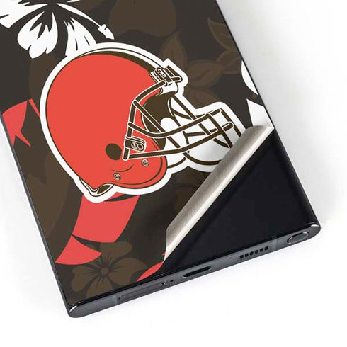 NFL Cleveland Browns Tropical Print Galaxy S25 Ultra Skin