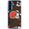 NFL Cleveland Browns Tropical Print Galaxy S25 Plus Clear Case
