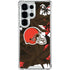 NFL Cleveland Browns Tropical Print Galaxy S25 Ultra Clear Case