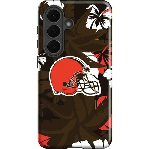 NFL Cleveland Browns Tropical Print Galaxy S26 Plus Impact Case