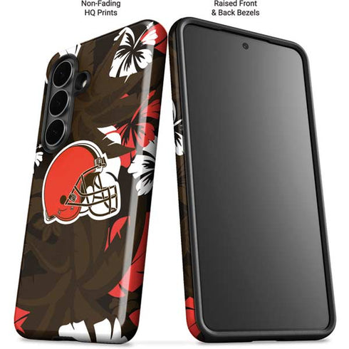 NFL Cleveland Browns Tropical Print Galaxy S26 Plus Impact Case