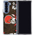 NFL Cleveland Browns Tropical Print Galaxy Z Fold6 Clear Case