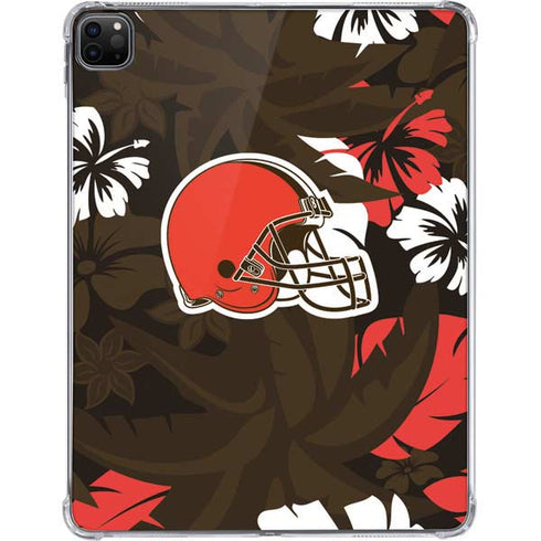 NFL Cleveland Browns Tropical Print iPad Pro 11in (2024) Clear Case
