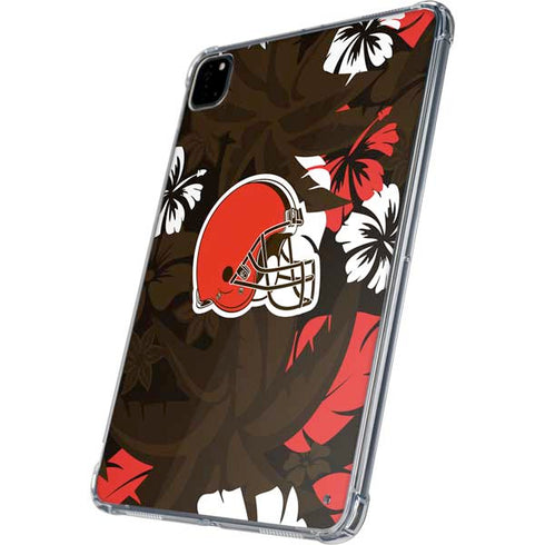 NFL Cleveland Browns Tropical Print iPad Pro 11in (2024) Clear Case