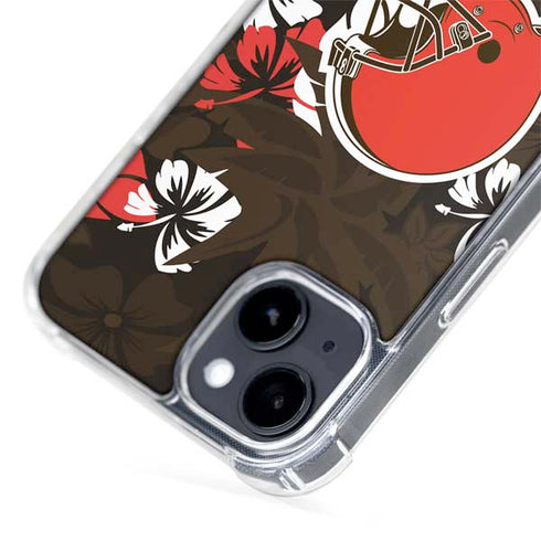 NFL Cleveland Browns Tropical Print iPhone 14 MagSafe Case