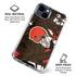 NFL Cleveland Browns Tropical Print iPhone 15 Clear Case