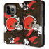 NFL Cleveland Browns Tropical Print iPhone 15 Pro Max Folio Case