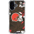NFL Cleveland Browns Tropical Print iPhone 16 Clear Case