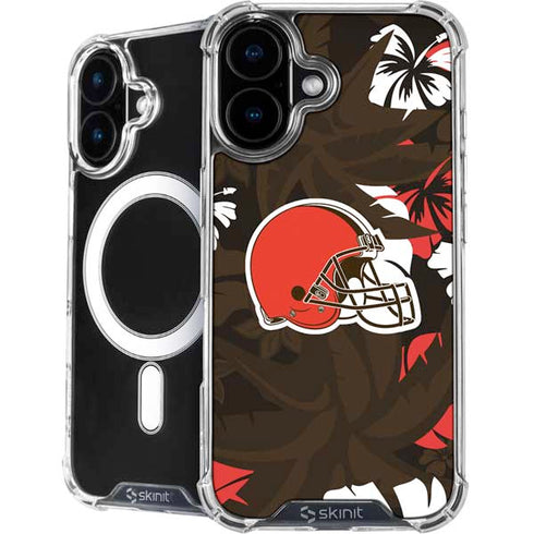 NFL Cleveland Browns Tropical Print iPhone 16 MagSafe Case
