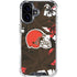 NFL Cleveland Browns Tropical Print iPhone 16 Plus Clear Case